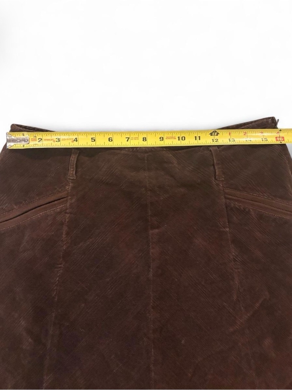 The Territory Ahead Brown Corduroy Skirt Size 12 A-Line - Picture 4 of 7